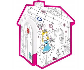Раскраска Картонный домик принцессы Раскраска Домик Mochtoys цена и информация | Детские игровые домики | pigu.lt