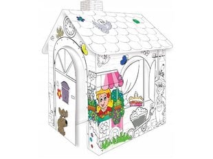 Раскраска Картонный домик принцессы Раскраска Домик Mochtoys цена и информация | Детские игровые домики | pigu.lt