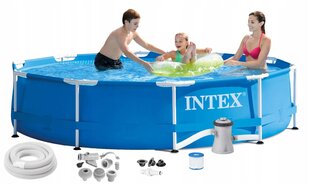 INTEX Каркасный бассейн 305х305х76 см, с фильтром цена и информация | Бассейны | pigu.lt