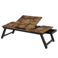 Стол для ноутбука, 71х35х23 см., коричневый цена и информация | Компьютерные, письменные столы | pigu.lt