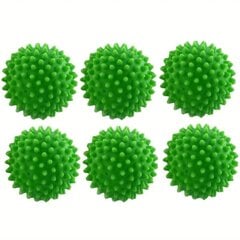 Мяч для сушки белья, зеленый, 6 шт. цена и информация | Средства для стирки | pigu.lt