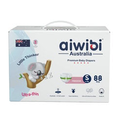 Подгузники Aiwibi Australia Premium S (4-8 кг), 88 цена и информация | Подгузники | pigu.lt