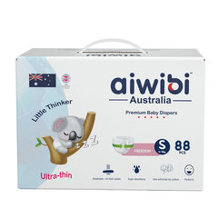 Sauskelnės Aiwibi Australia Premium S (4-8 kg), 88 vnt. kaina ir informacija | Sauskelnės | pigu.lt