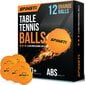 Stalo teniso kamuoliukai Spinsti, 12 vnt, balti/orandžiniai kaina ir informacija | Kamuoliukai stalo tenisui | pigu.lt