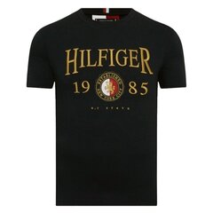 Tommy Hilfiger marškinėliai vyrams 8720116200690, juodi цена и информация | Мужские футболки | pigu.lt