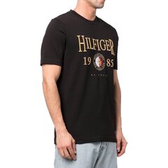 Tommy Hilfiger marškinėliai vyrams 8720116200690, juodi цена и информация | Мужские футболки | pigu.lt