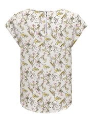 ONLY женская блузка 15161116*09, белый/желтый 5715424584979 цена и информация | Женские блузки, рубашки | pigu.lt
