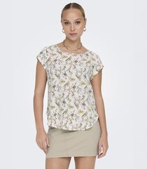 ONLY женская блузка 15161116*09, белый/желтый 5715424584979 цена и информация | Женские блузки, рубашки | pigu.lt