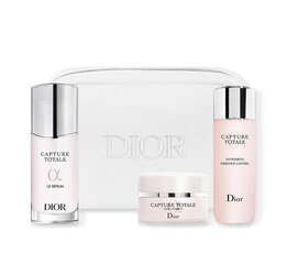 Набор Dior Capture Total Serum Ritual Care Set: лосьон, 50 мл + омолаживающая сыворотка, 30 мл + укрепляющий крем от морщин, 15 мл цена и информация | Кремы для лица | pigu.lt