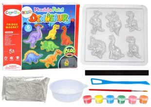 Kūrybinis gipsinis rinkinys magnetams kurtis Dinozaurai Lean Toys kaina ir informacija | Lavinamieji žaislai | pigu.lt