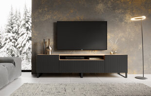 ТВ шкафчик ADRK Furniture Noemi, черный/коричневый цвет цена и информация | Тумбы под телевизор | pigu.lt