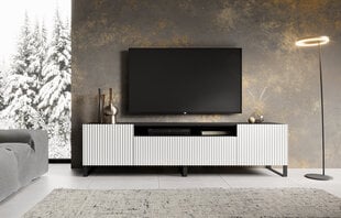 ТВ шкафчик ADRK Furniture Noemi, белый/черный цвет цена и информация | Тумбы под телевизор | pigu.lt