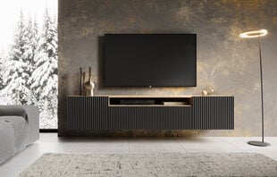 ТВ шкафчик ADRK Furniture Noemi, черный/коричневый цвет цена и информация | Тумбы под телевизор | pigu.lt