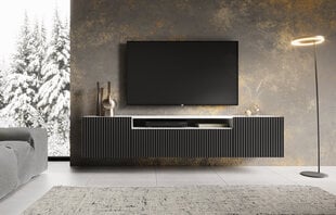 ТВ шкафчик ADRK Furniture Noemi, черный/белый цвет цена и информация | Тумбы под телевизор | pigu.lt