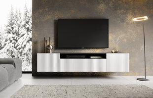 ТВ шкафчик ADRK Furniture Noemi, белый/черный цвет цена и информация | Тумбы под телевизор | pigu.lt