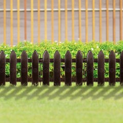 Садовый забор, 10 шт., 20x15 см, коричневый цена и информация | Заборы и принадлежности к ним | pigu.lt