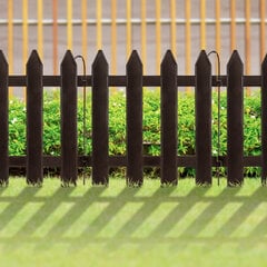Садовый забор, 10 шт., 30x30 см, коричневый цена и информация | Заборы и принадлежности к ним | pigu.lt