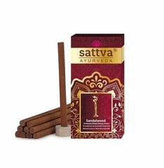 Толстые палочки благовоний Сандаловое дерево Dhoop, Sattva Ayurveda, 20 г цена и информация | Ароматы для дома | pigu.lt