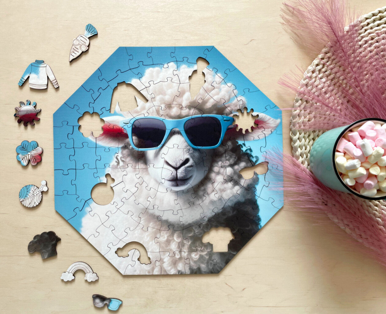 Dėlionė Milliwood Sheep in Blue, 90 d. kaina ir informacija | Dėlionės (puzzle) | pigu.lt