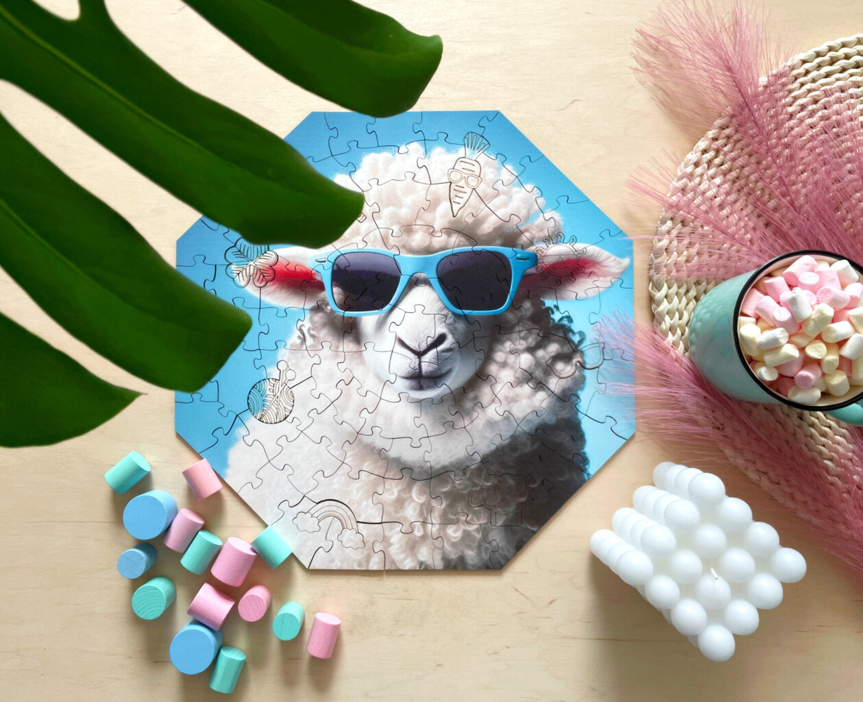 Dėlionė Milliwood Sheep in Blue, 90 d. kaina ir informacija | Dėlionės (puzzle) | pigu.lt