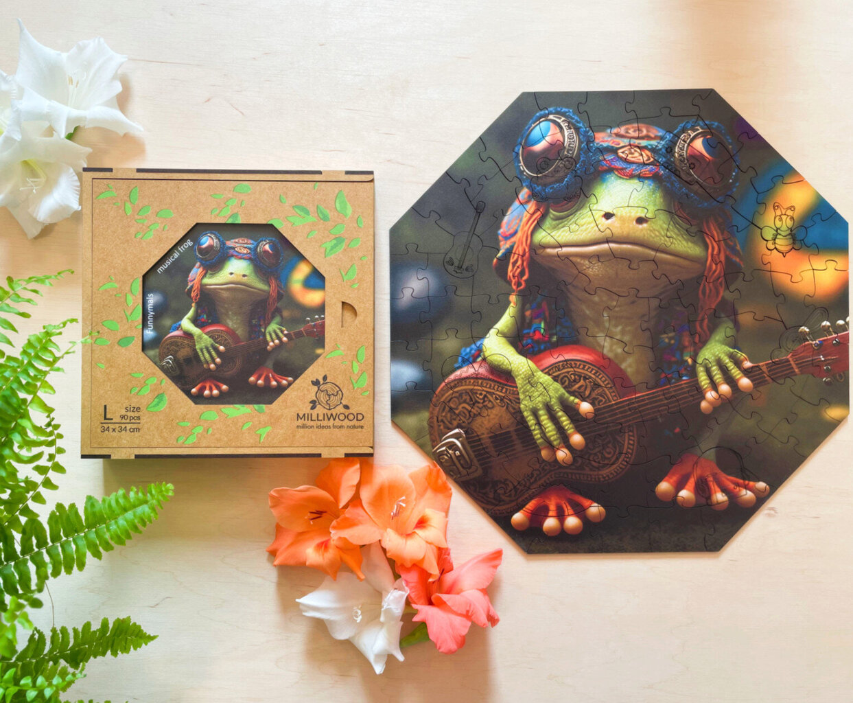 Dėlionė Milliwood Musical Frog, 90 d. kaina ir informacija | Dėlionės (puzzle) | pigu.lt