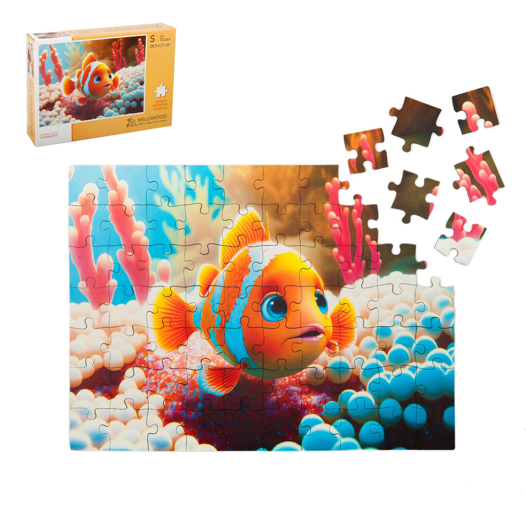 Dėlionė Milliwood Clownfish, 70 d. kaina ir informacija | Dėlionės (puzzle) | pigu.lt