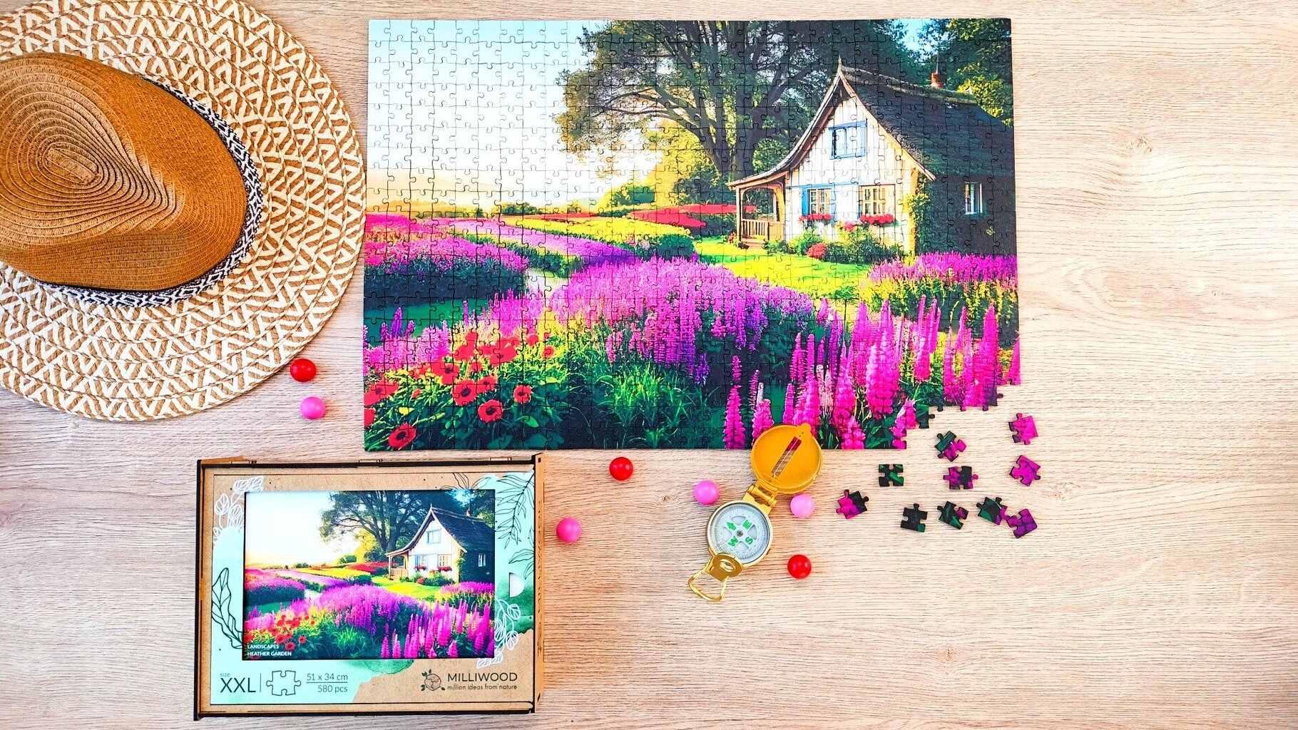 Dėlionė Milliwood Landscapes Viržių sodas, 580 d. kaina ir informacija | Dėlionės (puzzle) | pigu.lt