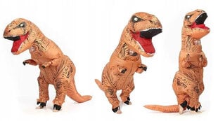 Pripučiamas kostiumas Tyrannosaurus Rex, oranžinis цена и информация | Карнавальные костюмы | pigu.lt