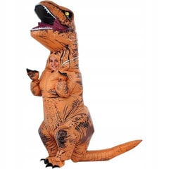 Pripučiamas kostiumas Tyrannosaurus Rex, oranžinis цена и информация | Карнавальные костюмы | pigu.lt