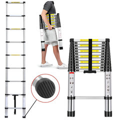 Teleskopinės kopėčios StandHeiz max. 150 kg 2,9 m ilgio aliuminio kaina ir informacija | Buitinės kopėčios, rampos | pigu.lt