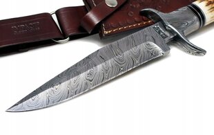 Turistinis peilis Damascean Custom Knives 433, 21.5 cm kaina ir informacija | Turistiniai peiliai, daugiafunkciniai įrankiai | pigu.lt