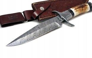 Turistinis peilis Damascean Custom Knives 433, 21.5 cm kaina ir informacija | Turistiniai peiliai, daugiafunkciniai įrankiai | pigu.lt