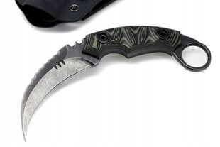 Нож Karambit STR D2 - Тактический клык с пластиковым кобурой (Новый) цена и информация | Туристические ножи, многофункциональные приборы | pigu.lt