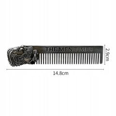Металлический стальной гребень для волос и бороды цена и информация | Расчески, щетки для волос, ножницы | pigu.lt