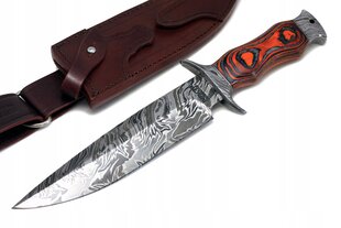 Нож тактический BOWIE из стали DAMASCUS с рукоятью из экзотического дерева PAKKA DAMAST цена и информация | Туристические ножи, многофункциональные приборы | pigu.lt