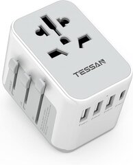 Адаптер TESSAN для путешествий по всему миру, с 3 портами USB A+1 тип C цена и информация | Адаптеры, USB-разветвители | pigu.lt