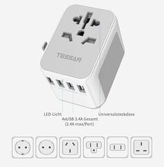 Resteq Tessan kaina ir informacija | Adapteriai, USB šakotuvai | pigu.lt