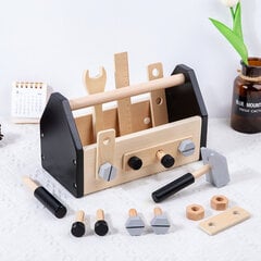 Деревянный ящик для инструментов для детей цена и информация | Игрушки для мальчиков | pigu.lt