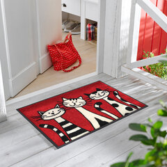 Kleen-Tex придверный коврик Three Cats 40х60 см цена и информация | Придверные коврики | pigu.lt