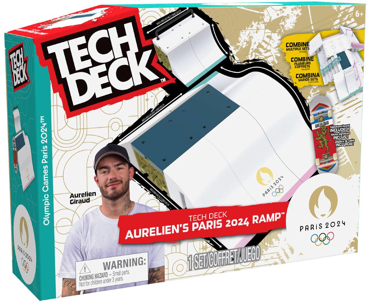 Žaislinės rampos rinkinys Tech Deck Aurelien's su spalvota kolekcine riedlente Paris 2024 kaina ir informacija | Žaislai berniukams | pigu.lt