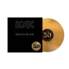 Vinilinė plokštelė LP AC/DC - Back In Black, Gold Nugget Vinyl, Limited Edition, 180g, + Artwork Print, 50th Anniversary, Remastered kaina ir informacija | Vinilinės plokštelės, CD, DVD | pigu.lt