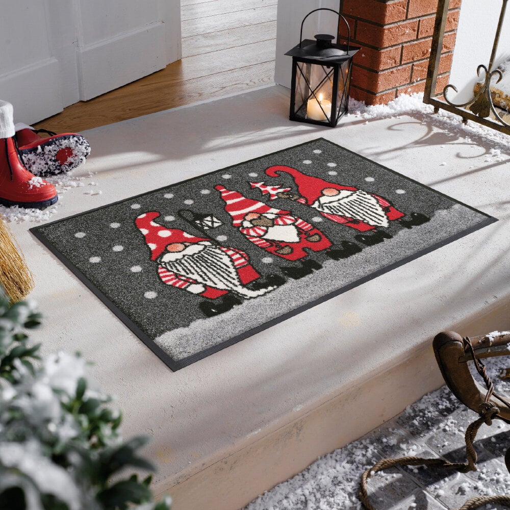 Kleen-Tex durų kilimėlis Christmas Gnomes 40x60 cm kaina ir informacija | Durų kilimėliai | pigu.lt