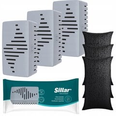 3x Поглотитель запахов для холодильника и туалета Sillar + сменный картридж цена и информация | Увлажнители воздуха | pigu.lt