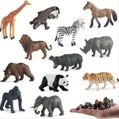 Набор мини-фигурок диких животных из пластика, 12 шт.  цена и информация | Игрушки для мальчиков | pigu.lt
