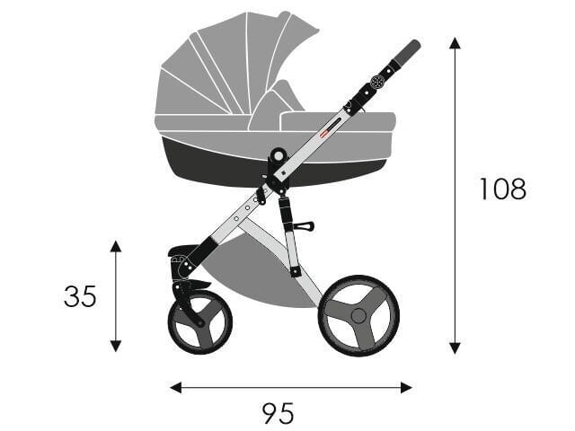 Universalus vežimėlis Lonex Cosmo 2in1, cos 03 kaina ir informacija | Vežimėliai | pigu.lt