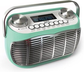 Ретро FM/FM-радио Audible Fidelity, 3W, зеленое цена и информация | Радиоприемники и будильники | pigu.lt