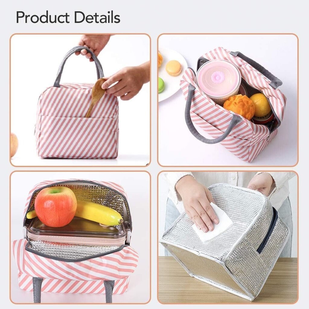 Pietų šaldymo krepšys ir stalo įrankiai InnoGear, rožinis kaina ir informacija | Šaltkrepšiai, šaltdėžės ir šaldymo elementai | pigu.lt