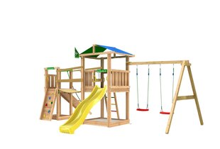 Žaidimų aikštelė Jungle Gym Hut Clutter Bridge 2 Swing цена и информация | Детские игровые домики | pigu.lt