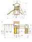 Žaidimų aikštelė Jungle Gym Casa Clutter Bridge 2 Swing kaina ir informacija | Vaikų žaidimų nameliai | pigu.lt