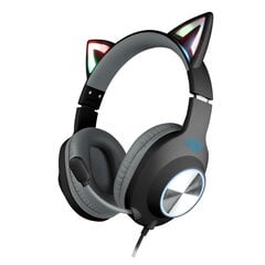 Foxxray ShinyCat Gaming Headset Wired Black/Grey kaina ir informacija | Ausinės | pigu.lt